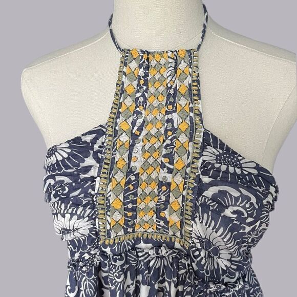 HOSS INTROPIA Floral print Halter Dress with embroidery detail Size 38 - Picture 7 of 11